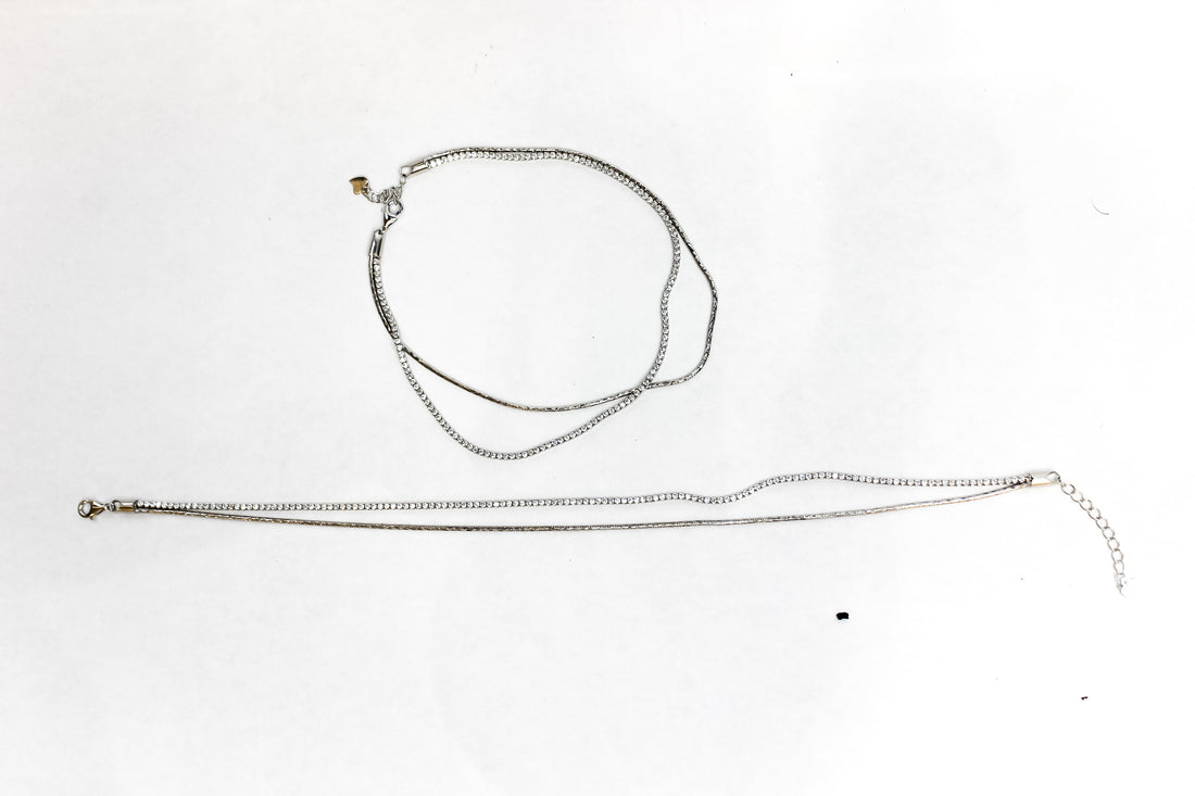 Starlit dual chain Anklet