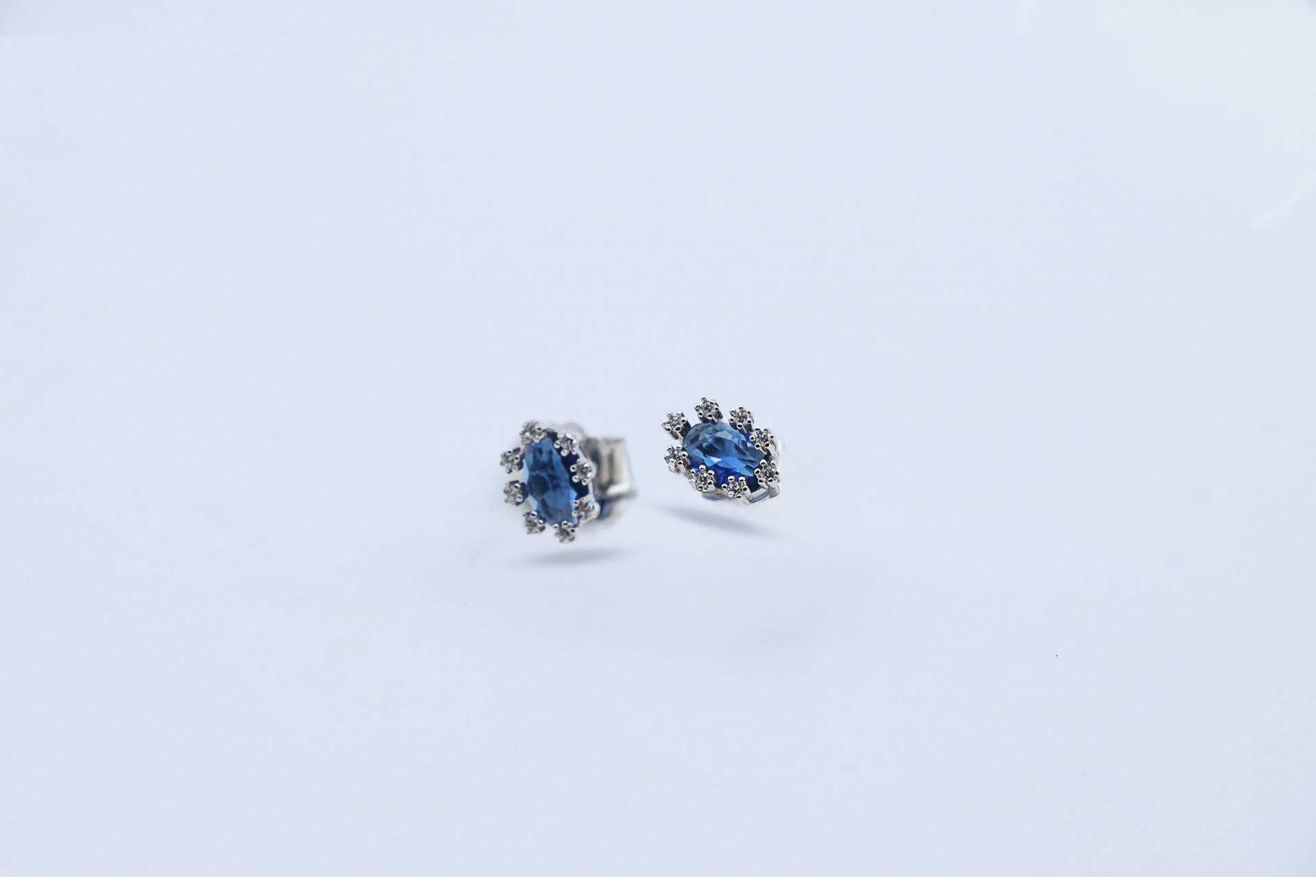 Blue Crown Studs
