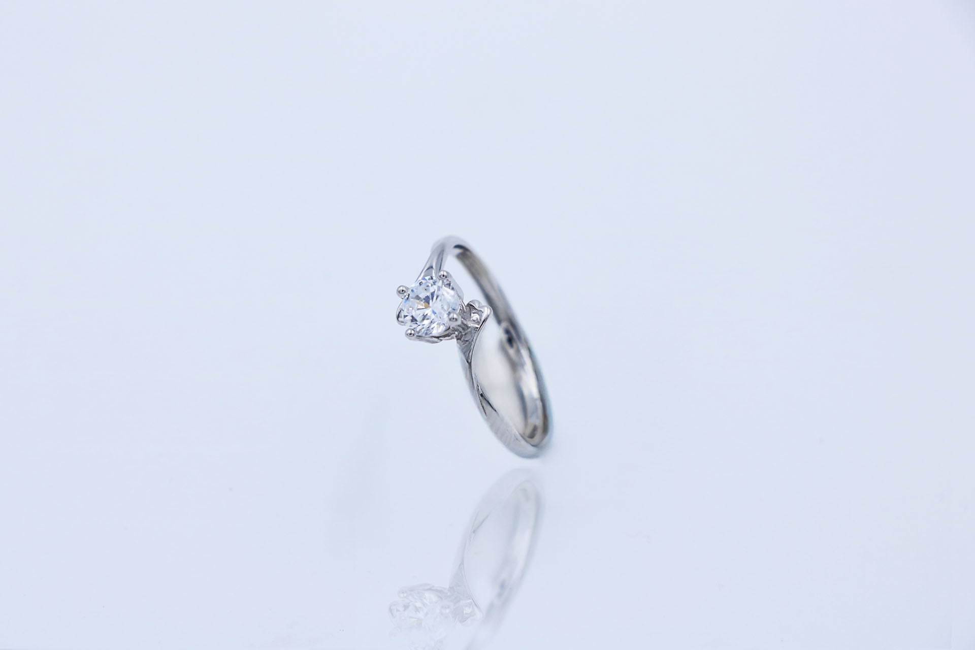 LumiSolitaire Silver Ring