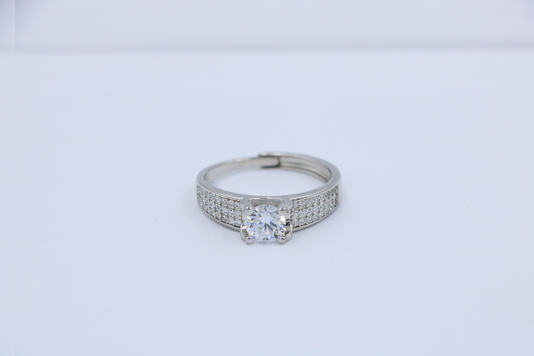 Luster Cascade Silver Ring