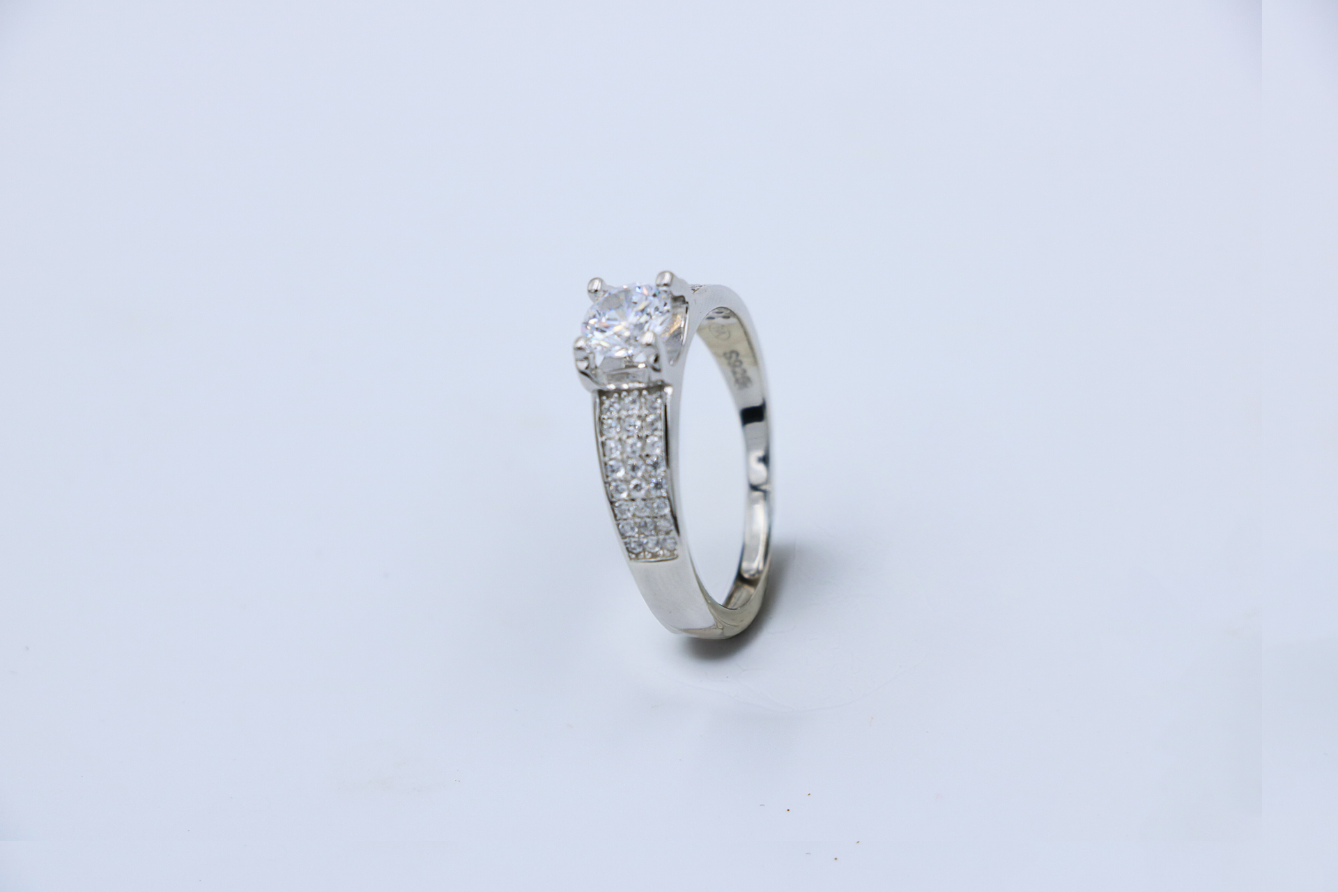 Luster Cascade Silver Ring