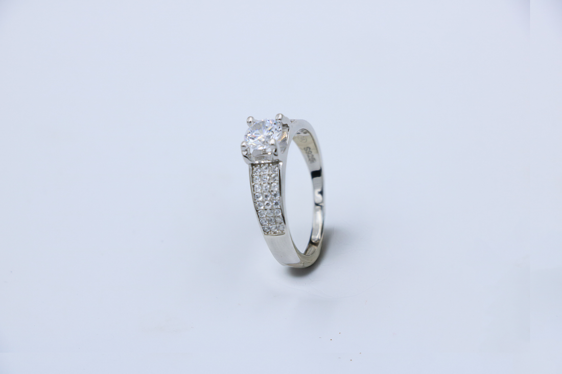 Luster Cascade Silver Ring
