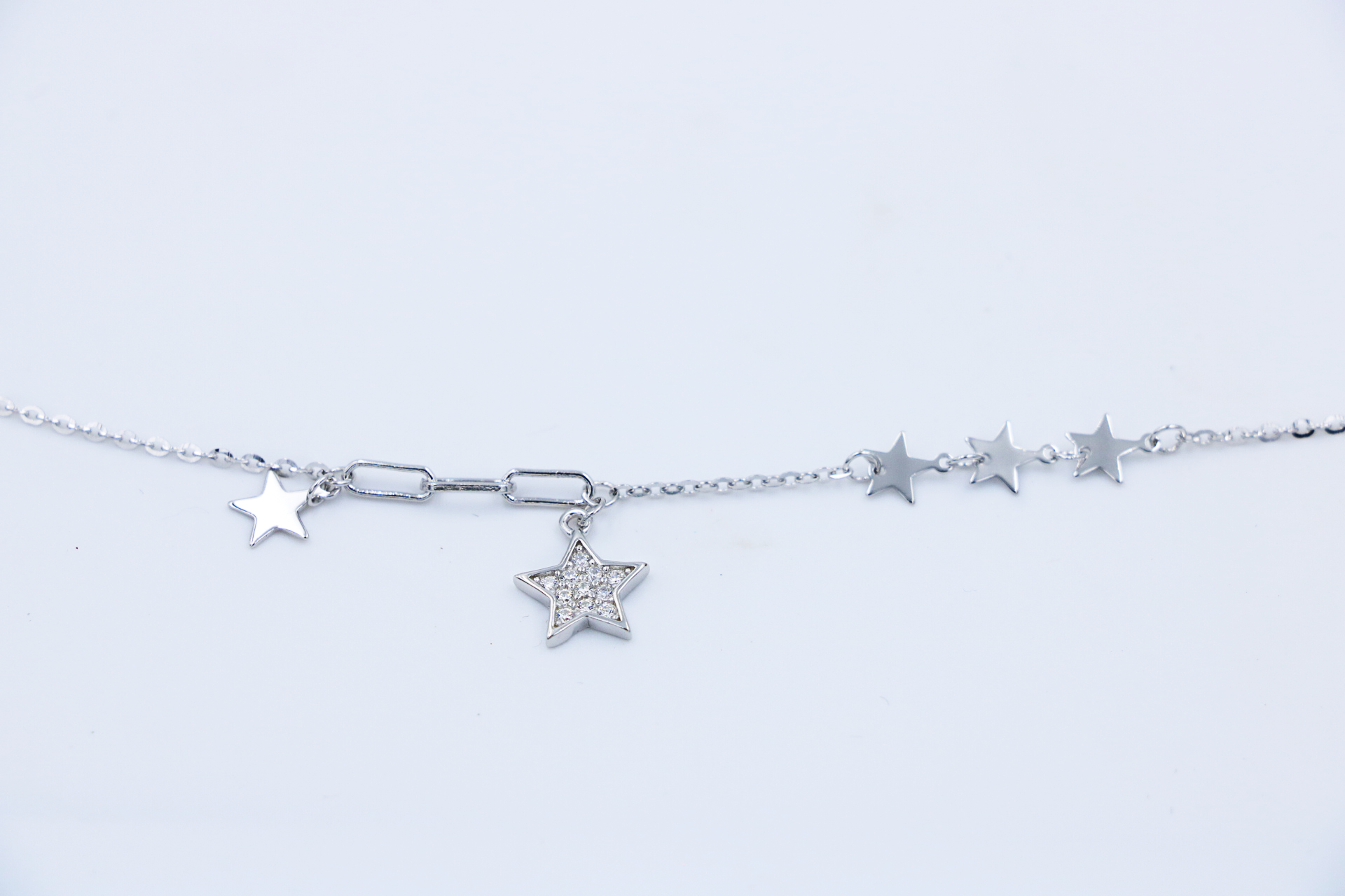 Stellar Drift Silver Bracelet (Thin wrist)
