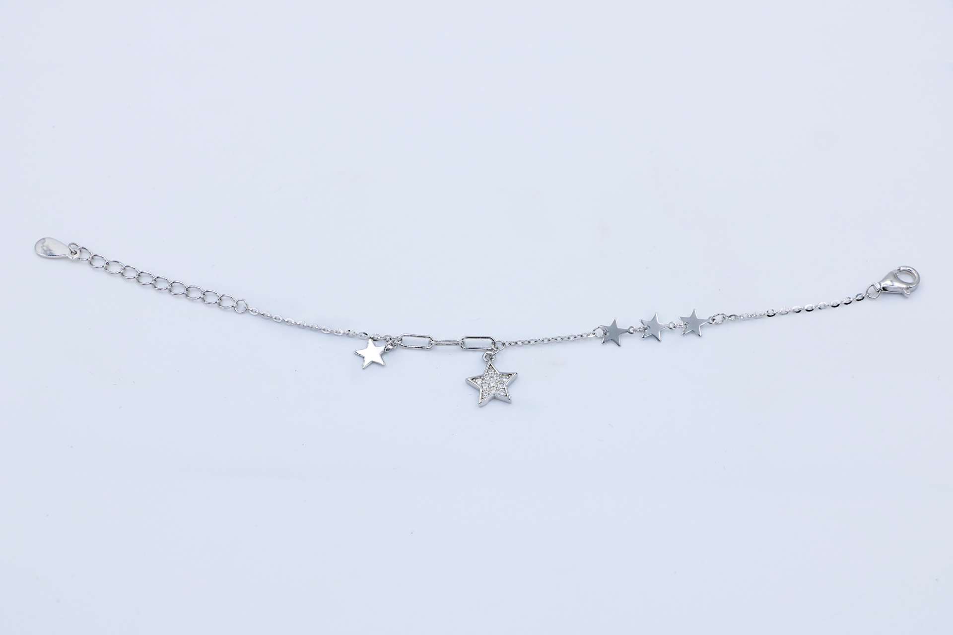 Stellar Drift Silver Bracelet (Thin wrist)