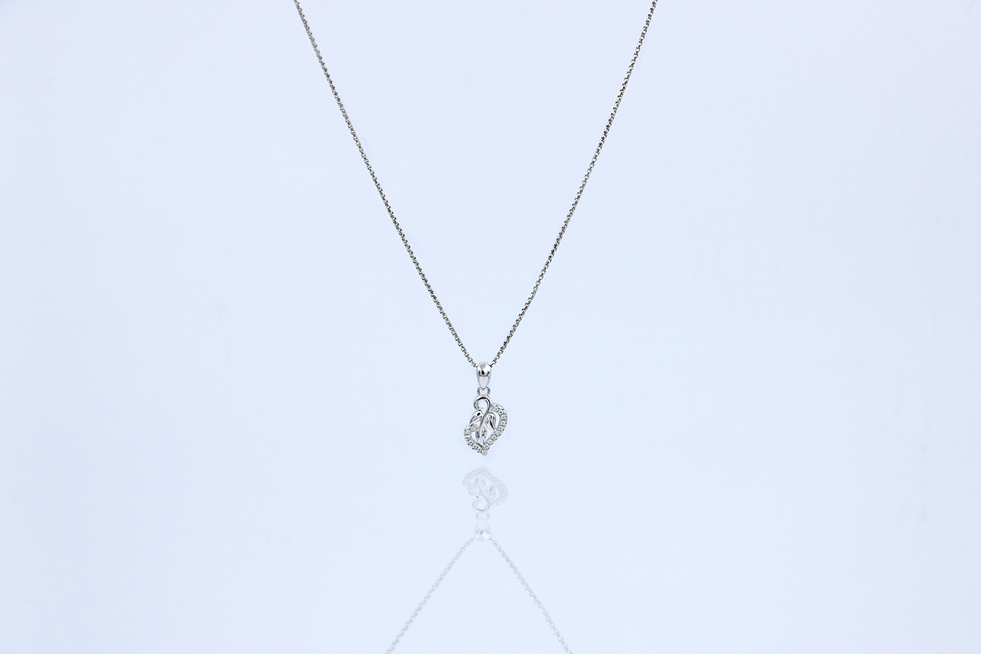 Lace Heart Pendant Chain