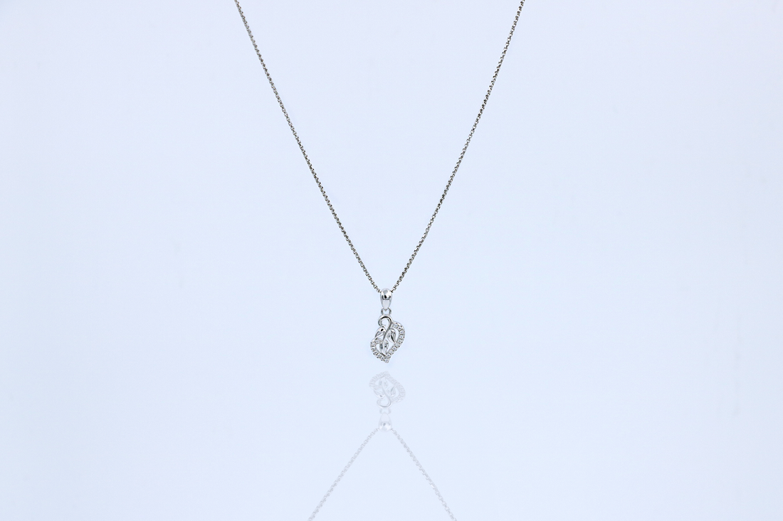 Lace Heart Pendant Chain