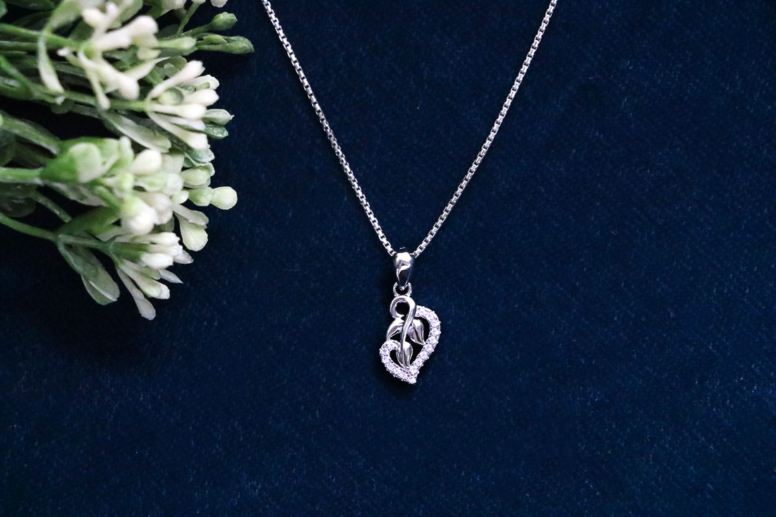 Lace Heart Pendant Chain