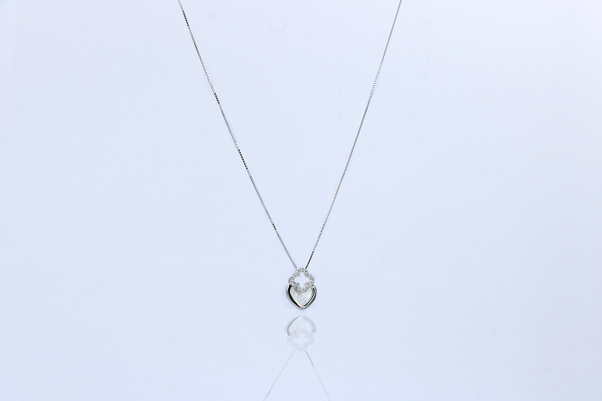 Clover Heart Pendant Chain
