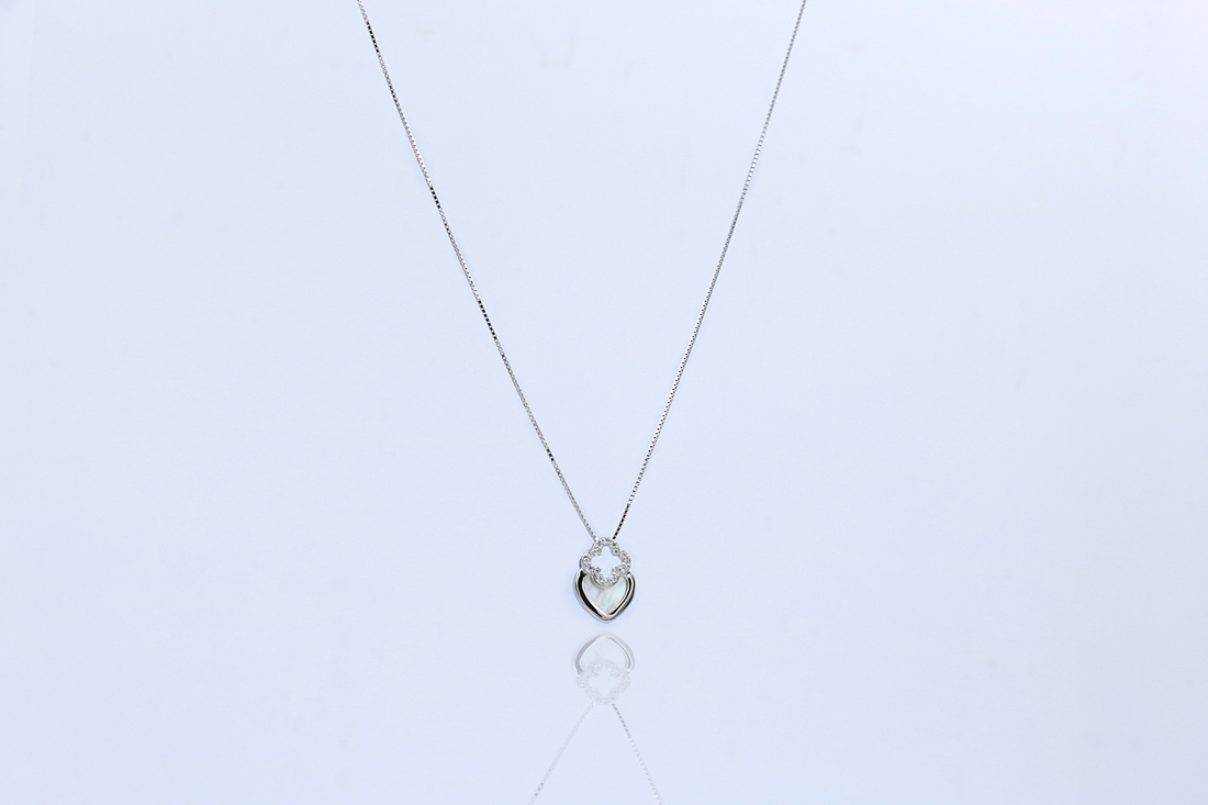 Clover Heart Pendant Chain