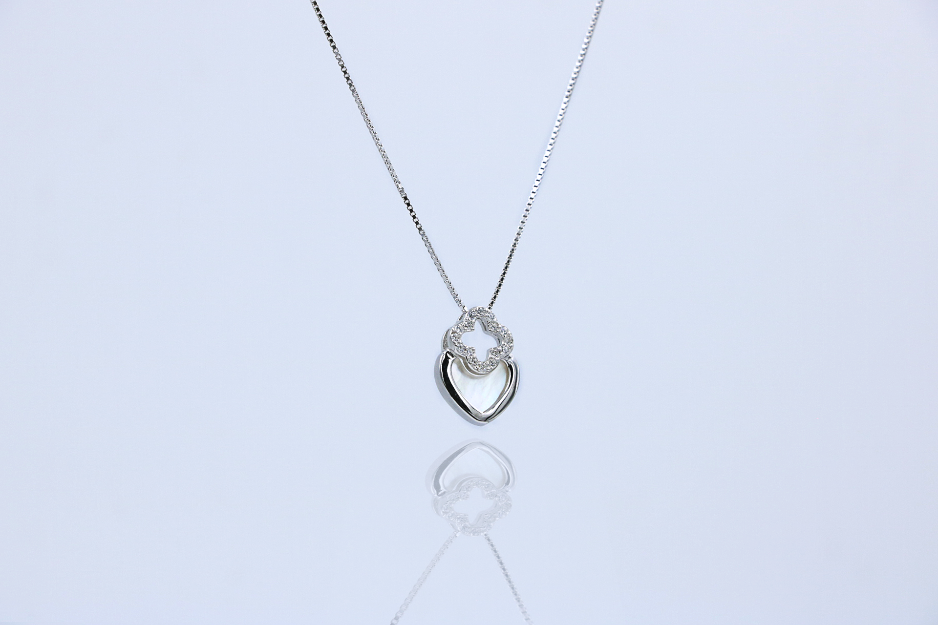 Clover Heart Pendant Chain