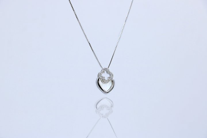 Clover Heart Pendant Chain