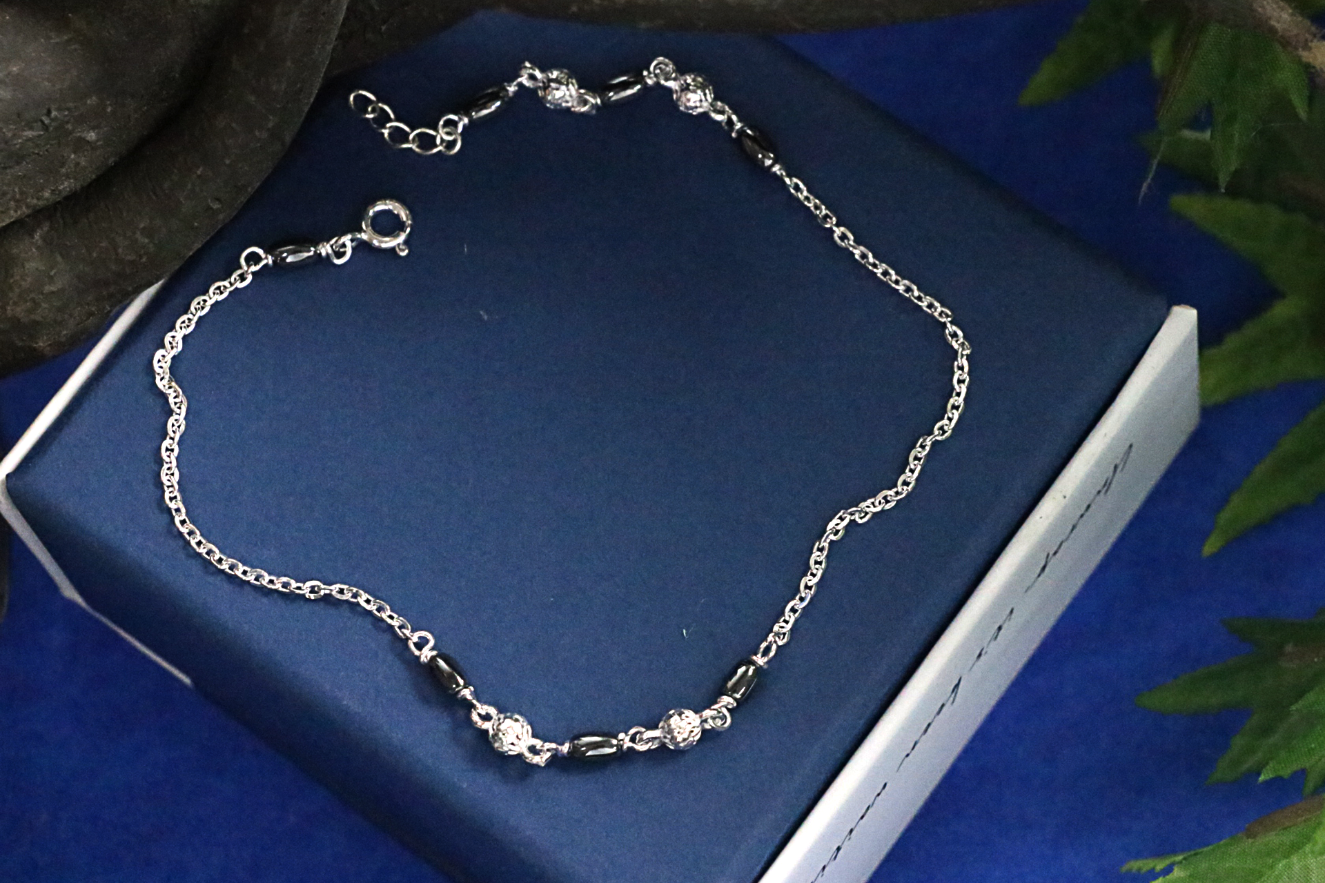 Ebony Whisper Anklet
