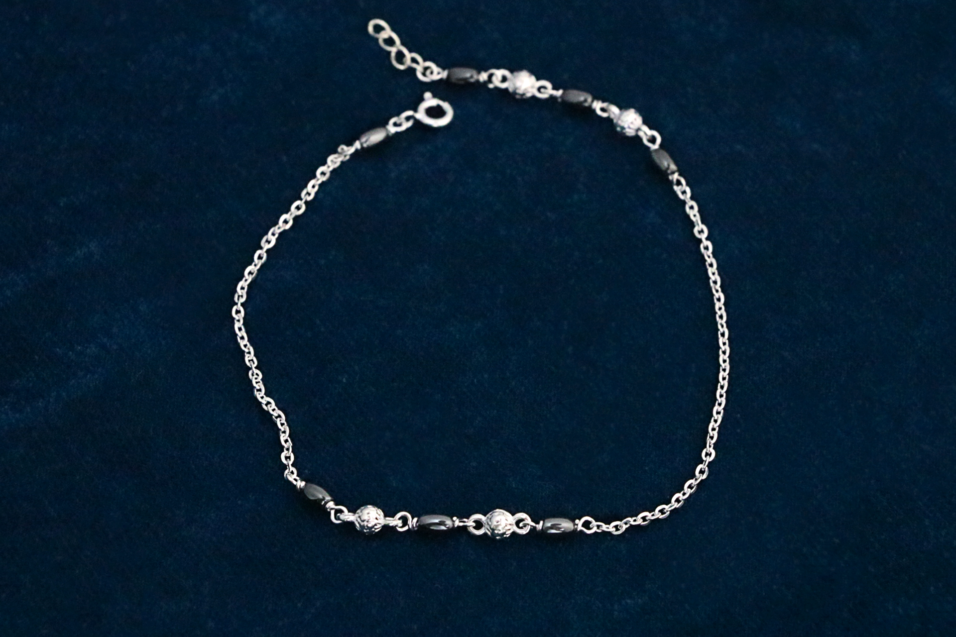 Ebony Whisper Anklet