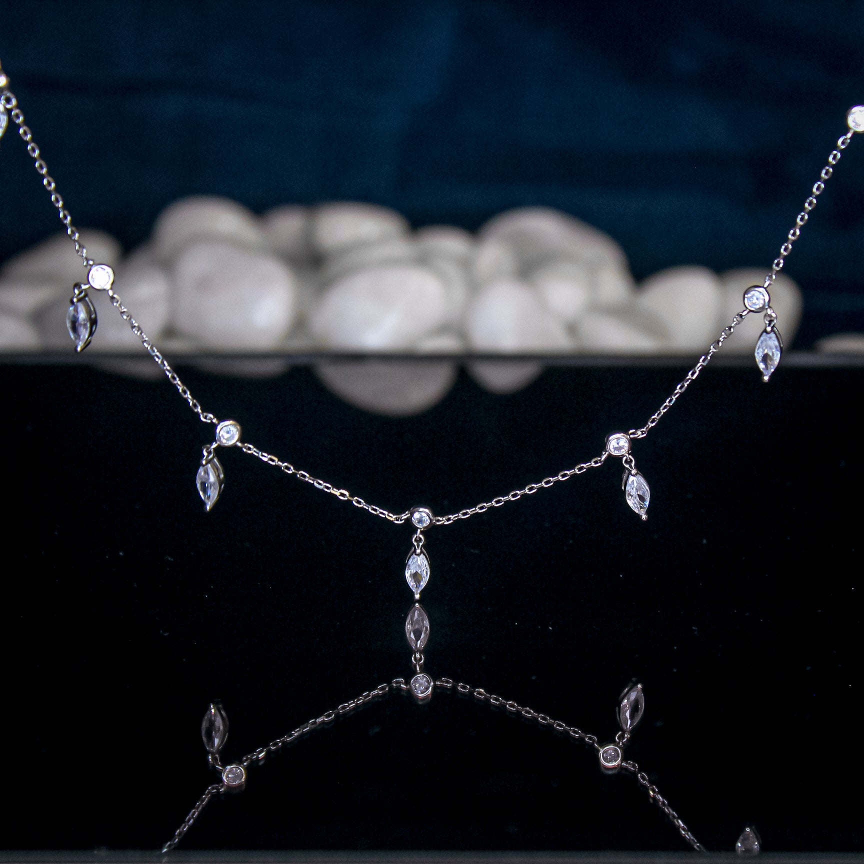 Crystal Dewdrop Choker Chain