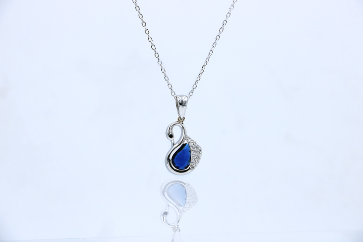 Navy blue Swan Pendant Chain