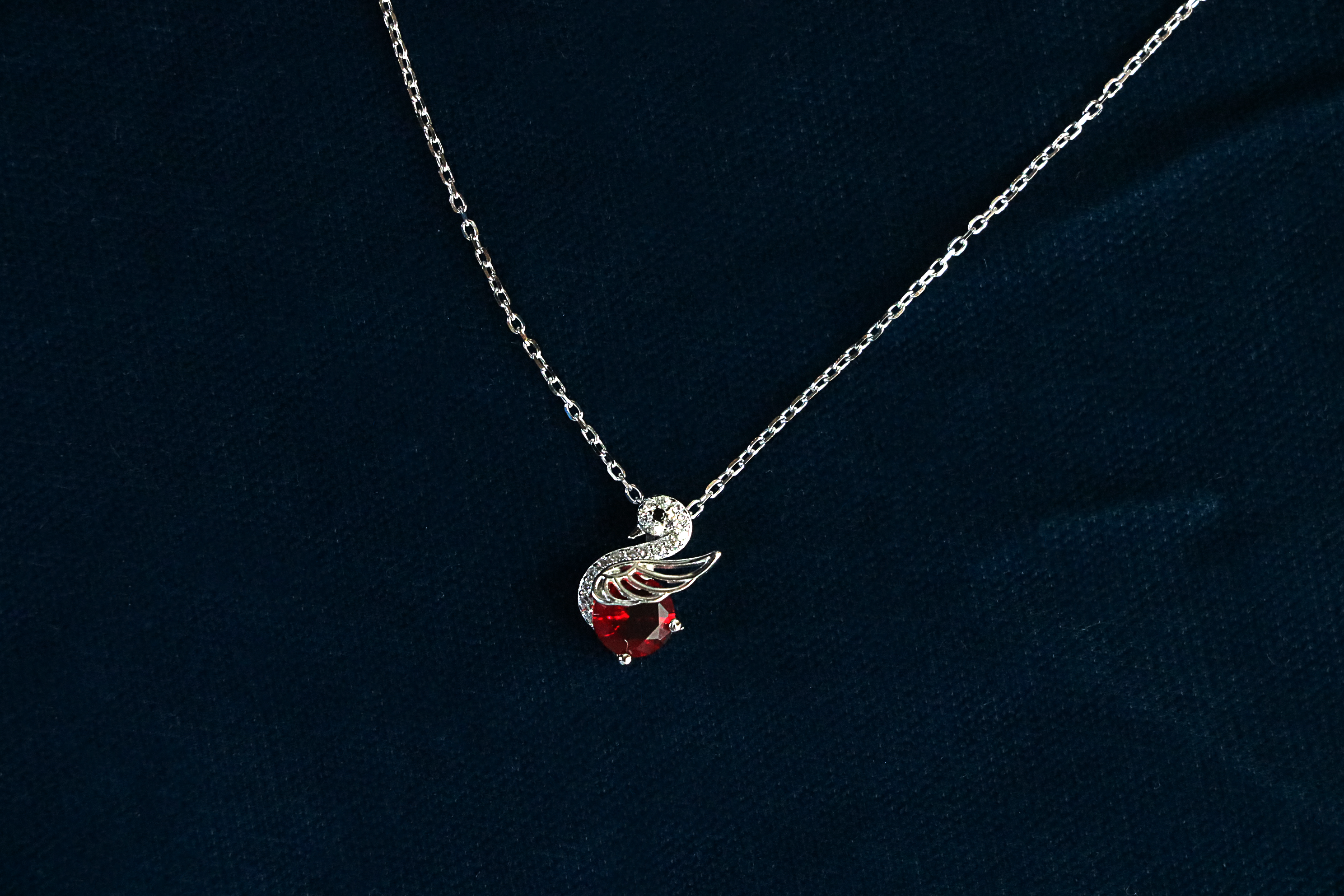 Flame Swan Pendant Chain