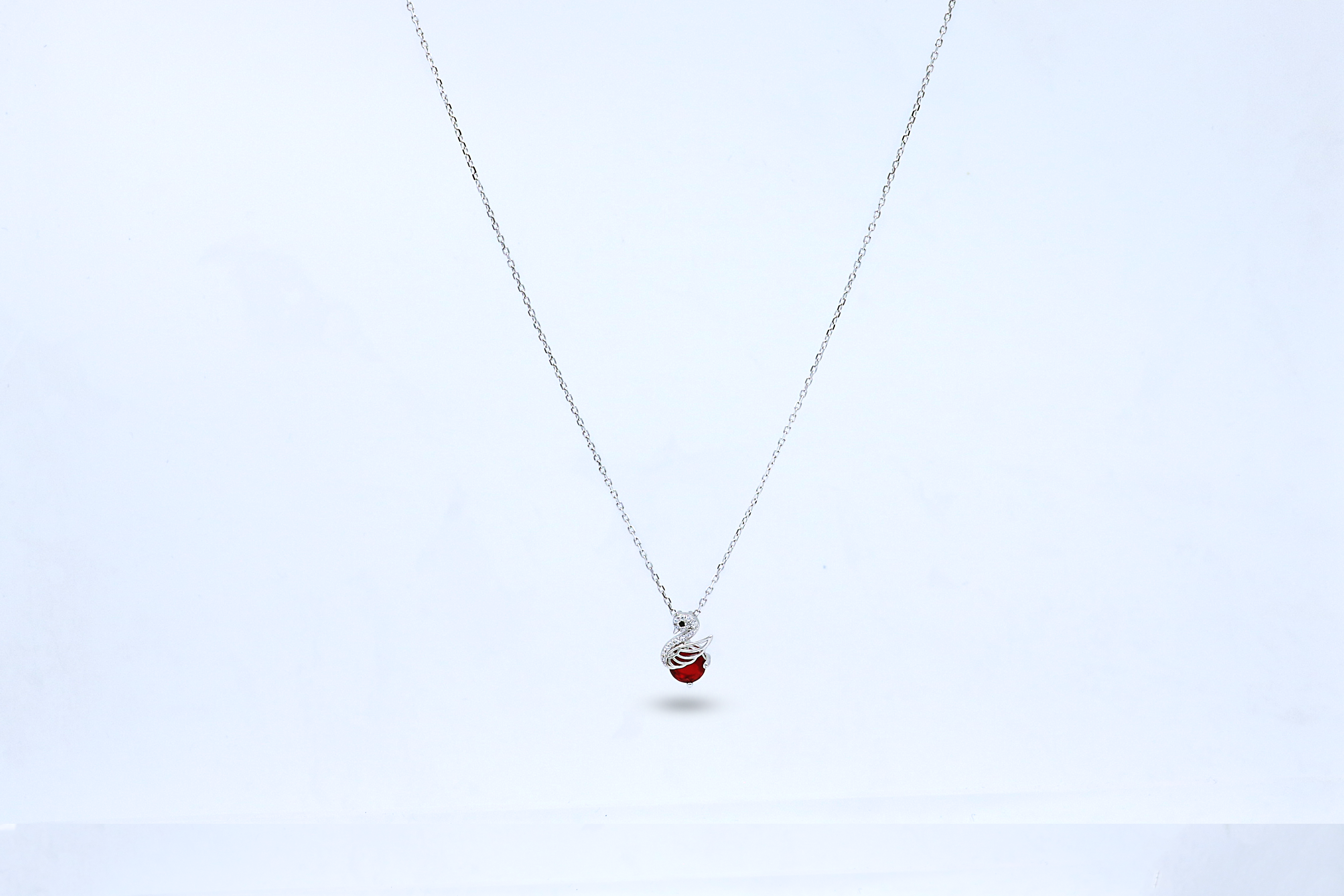 Flame Swan Pendant Chain