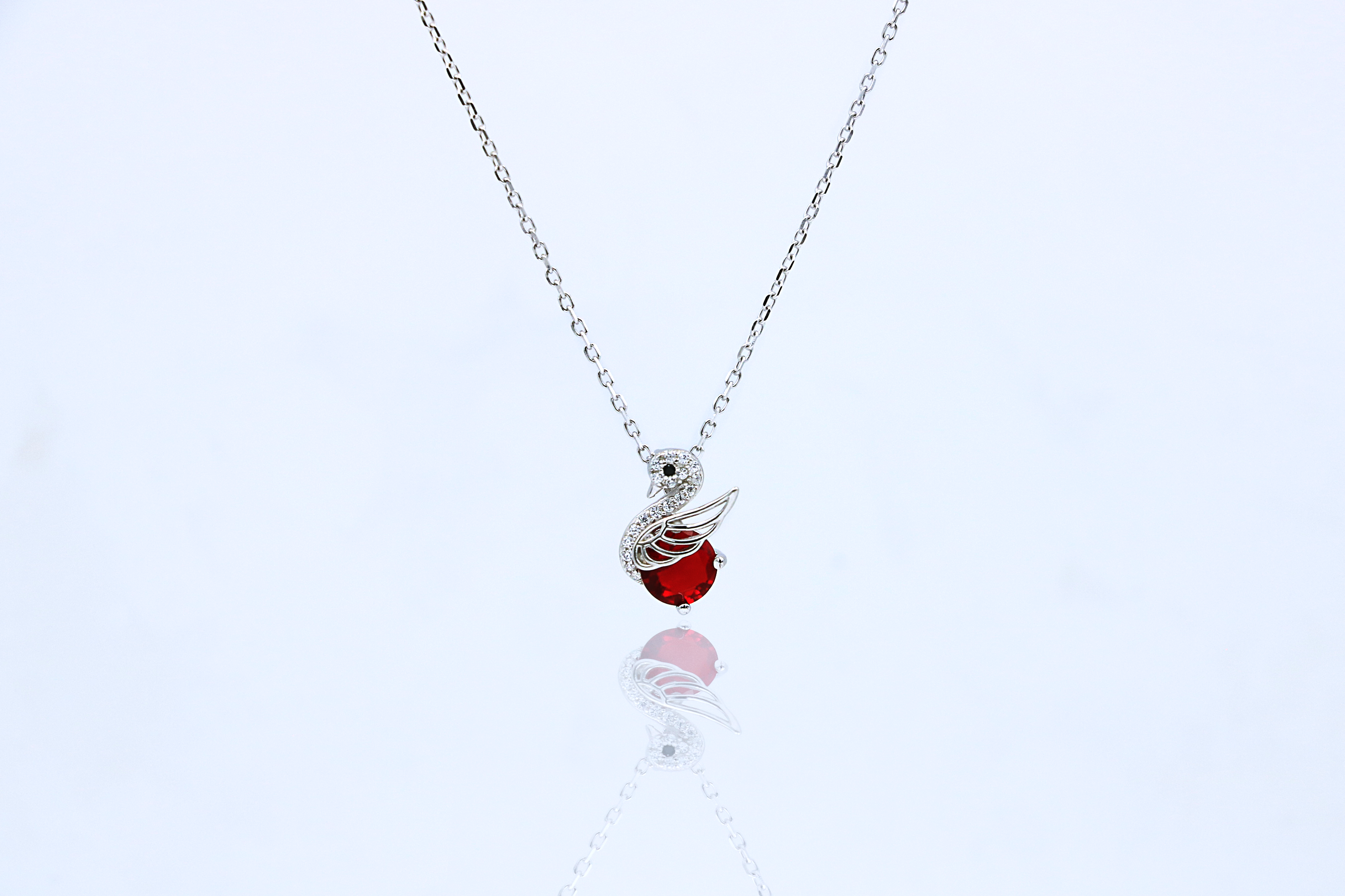 Flame Swan Pendant Chain