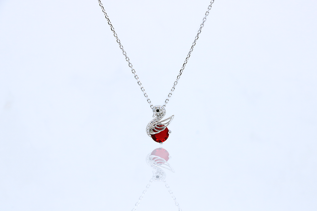 Flame Swan Pendant Chain