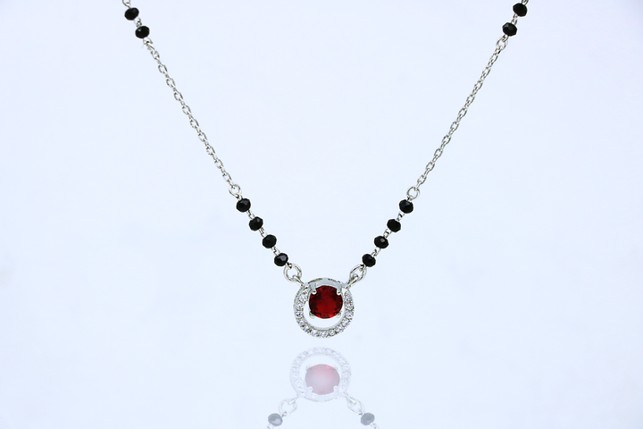 Crimson Halo Pendant Chain