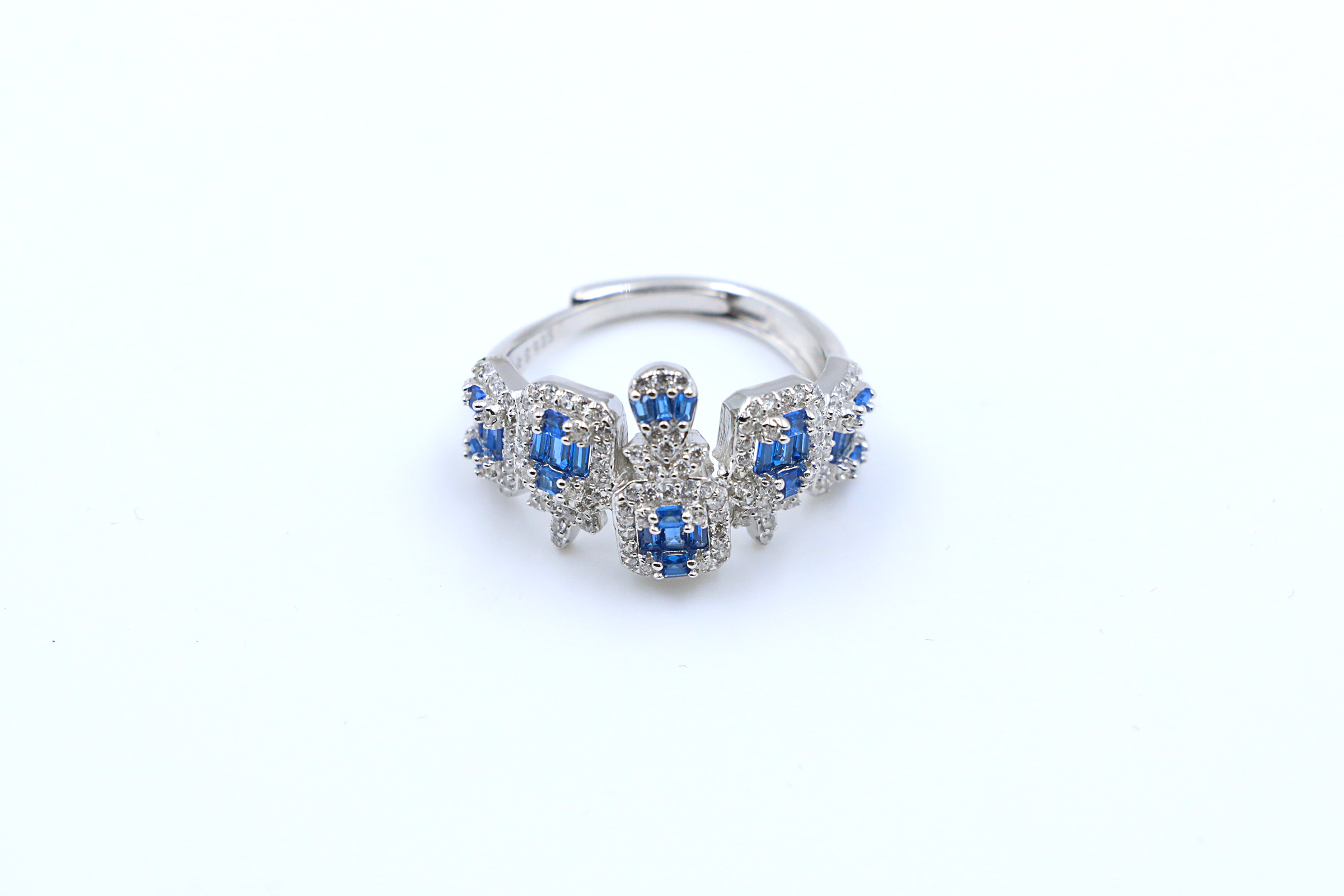 AzureBloom Adjustable Ring