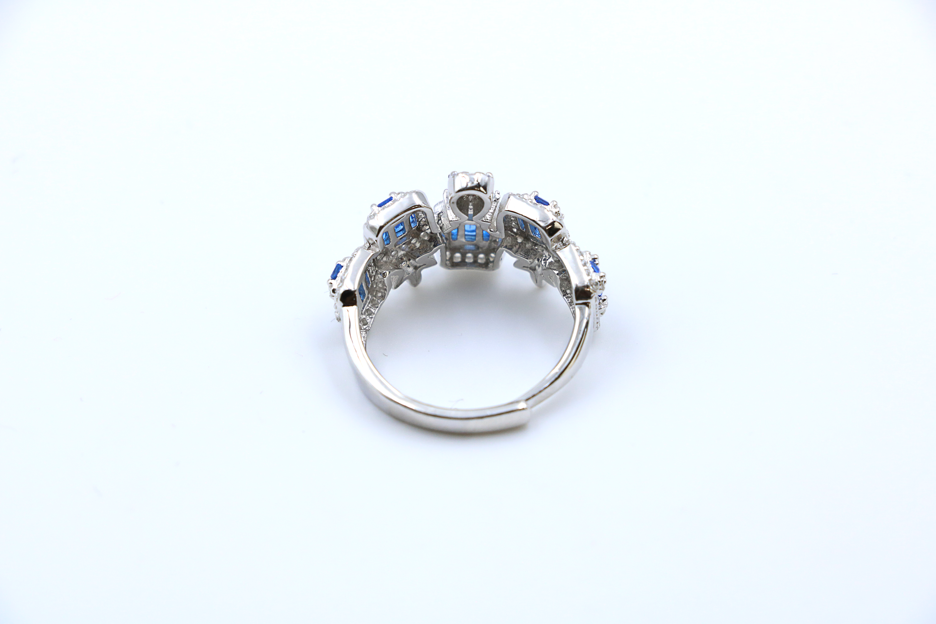 AzureBloom Adjustable Ring