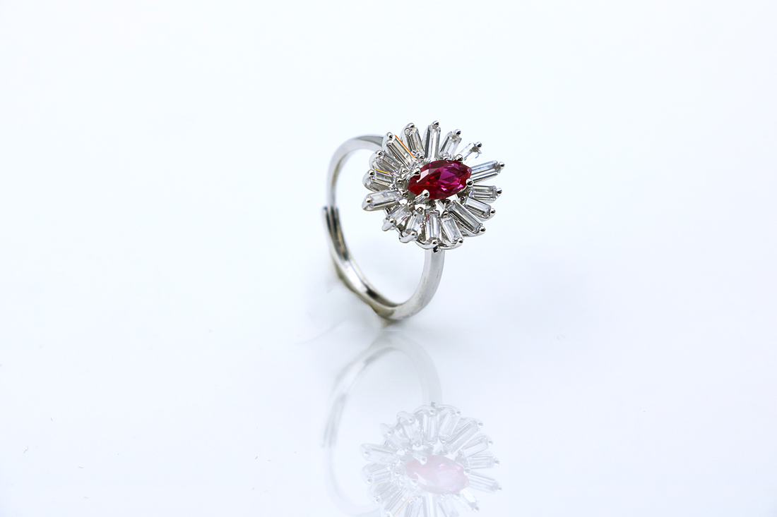 Crimson Adjustable Ring