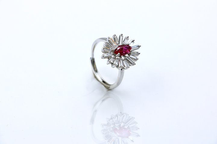Crimson Adjustable Ring