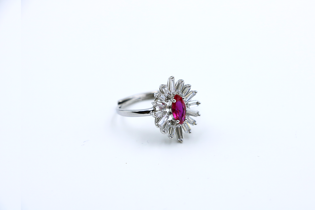 Crimson Adjustable Ring
