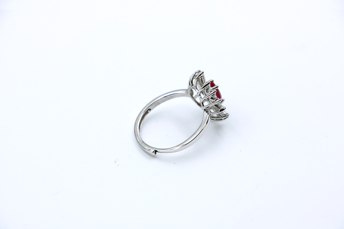 Crimson Adjustable Ring