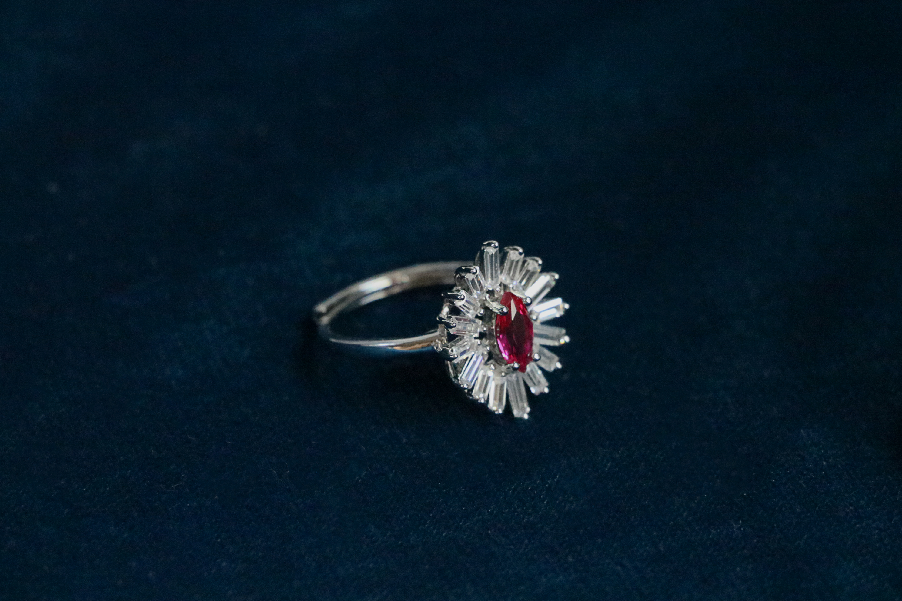 Crimson Adjustable Ring