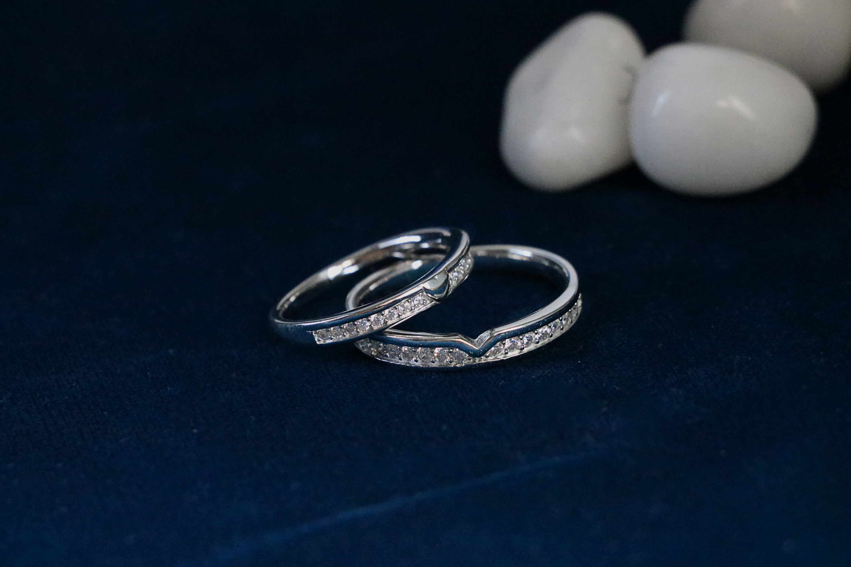 Vow Line Couple Rings