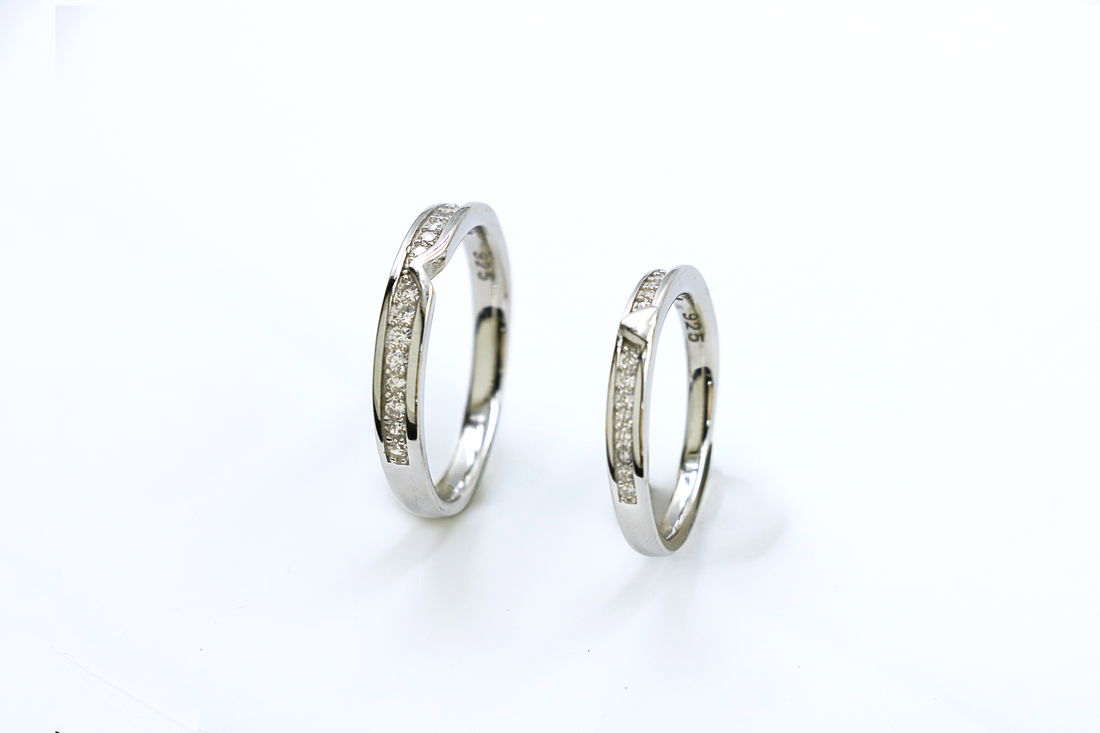 Vow Line Couple Rings