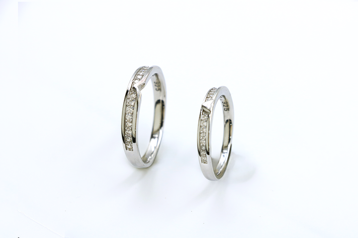 Vow Line Couple Rings